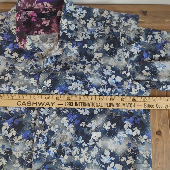 Ted Baker Men’s Floral Long Sleeve Button Down Shirt - Picture 8 of 16